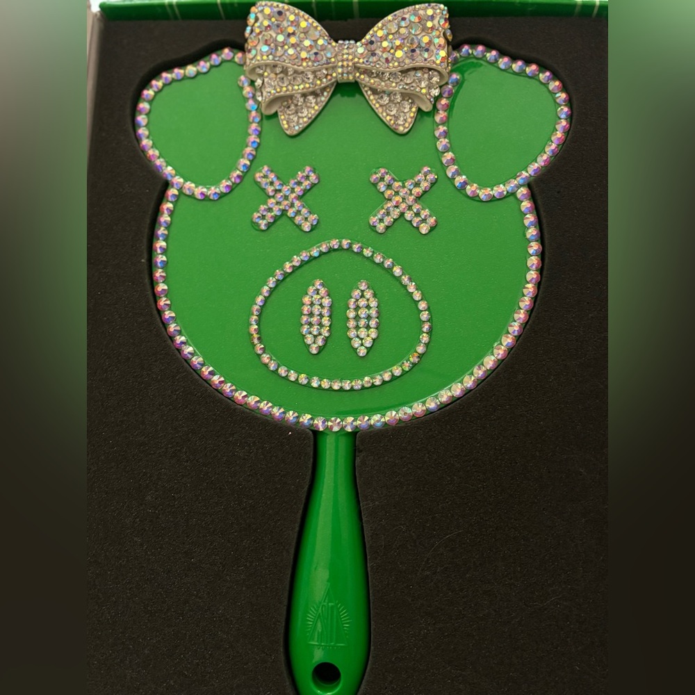 Hand blinged NIB Jeffree Star X Shane Dawson green pig mirror
